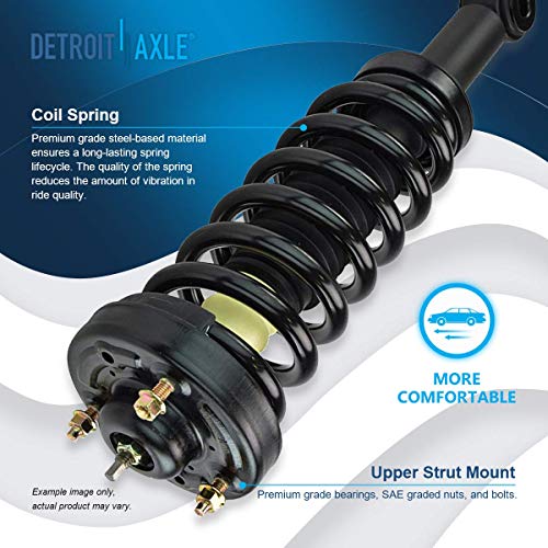 Image of Detroit Axle - RWD Front Struts for 2009-2013 Ford F-150, Complete 2 Struts with Coil Spring 2010 2011 2012 Replacement Suspension Quick Install Ready Strut Shocks Assembly