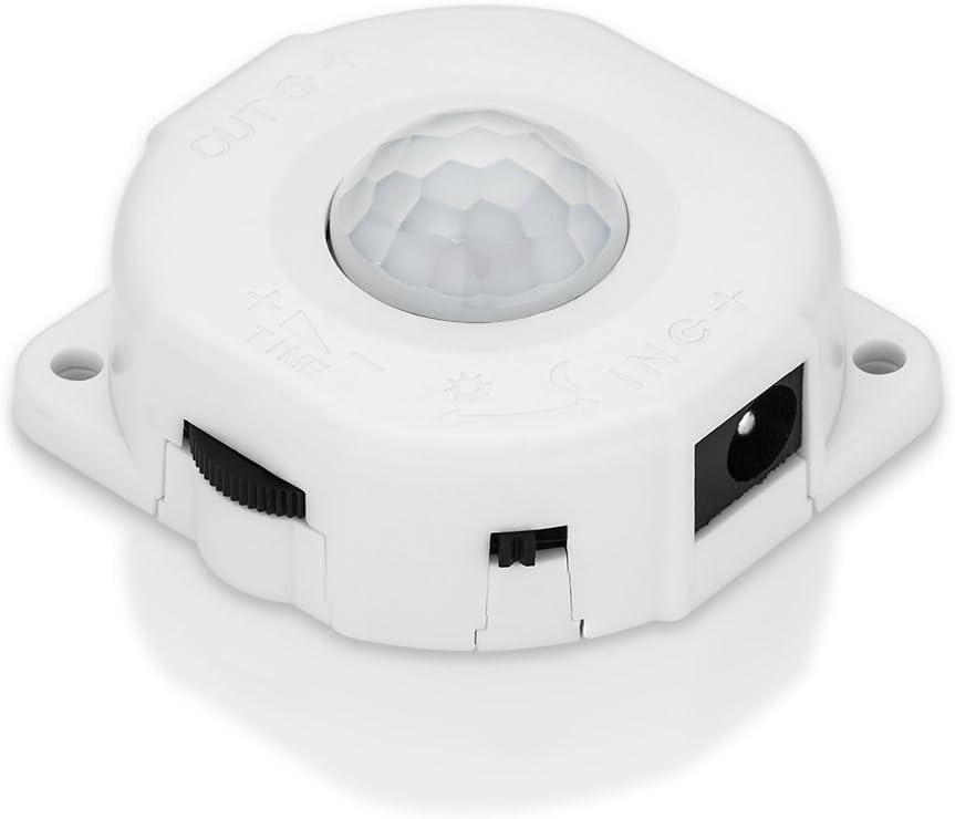 TASVICOO 5-30V PIR Infrared Motion Sensor Detector LED Llight Switch Modules for for LED Lights Security Systems and other Mobile Devices with 5.5 x 2.1mm DC Connectors