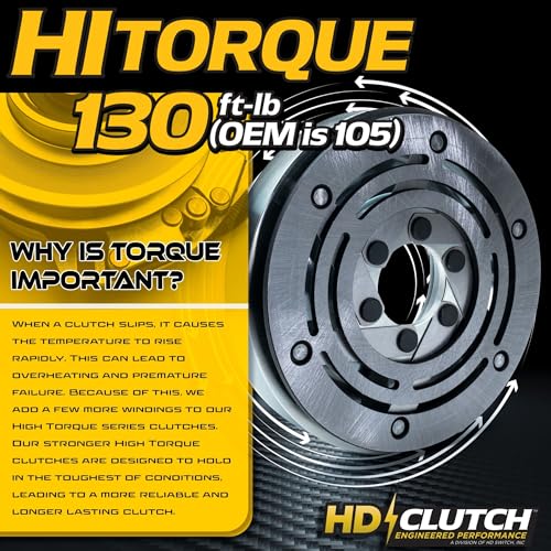 Image of HD Switch HiTorque 130ft-lbs (OEM is 105) BIGBearing Billet Pulley PTO Clutch Fits Warner 5219-209 717-05398 w /Replaceable Pulley Bearing Lawn Mower Clutch 5219209
