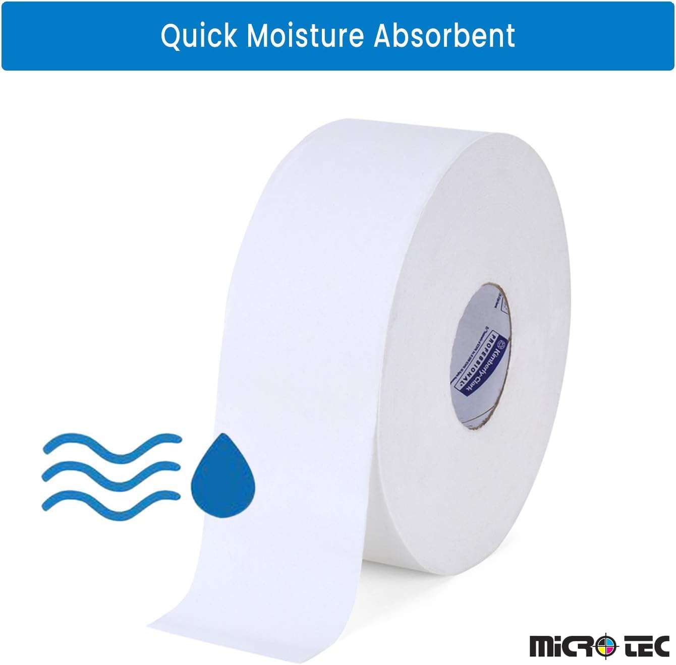 Jumbo Roll Toilet Paper – 1000 Sheets Per Roll, 2-Ply, 3.6" Width × 9" Diameter – Ideal High-Traffic Commercial Restrooms, Offices, Schools - Bulk Pack of 12 Rolls