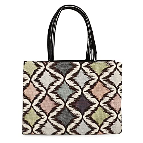 Buy LUVFEET cotton canvas Tote Bag For Woemen, Shoulder Bag With Zip