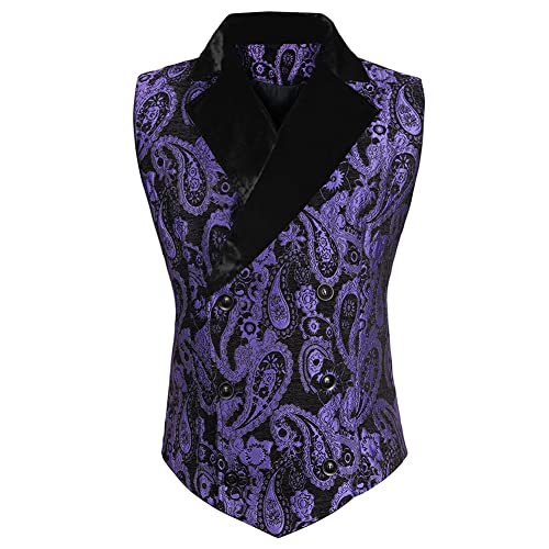 Men's Victorian Steampunk Vest Renaissance Medieval Gothic Waistcoat