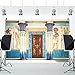 Leowefowa 7x5ft Vinyl Ancient Egyptian Mural Painting Backdrop Pharaoh Hieroglyphics Hand Painted Pillars Religion Artistic Belief Carving Door Photography Background Kids Adults Photo Studio Props