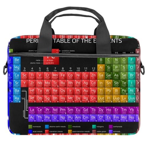 Bandolera de tabla periódica para portátiles de 13 pulgadas ideal para estudiantes