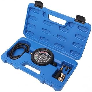 ROCKFORCE Fuel and vacuum pressure tester with a set of threaded adapters 9pcs in a case
