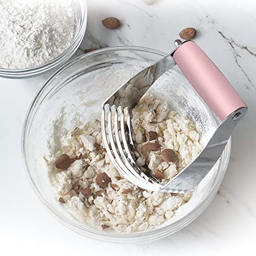 Pastry Cutter And Dough Blender Stainless Steel Pastry Blender Biscuit Cutter For Baking (Pink) #TOP6