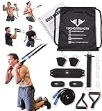 Vikingstrength Total Body System, Exercise Fitness Band for Home, Door Gym with Handles and Running Bungee, Workout for Men/Woman, Garage/Home/Outdoor Gym Equipment