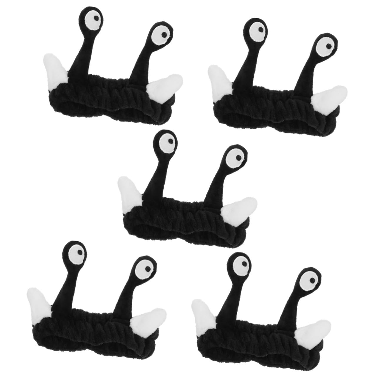 Beaupretty 5 Piezas Diadema De Felpa Diadema De Lavado De Cara De Niña Diadema Alienígena Toallas para Lavar La Cara Diadema De Maquillaje para Dibujos Animados Perder Cinta De Limpieza