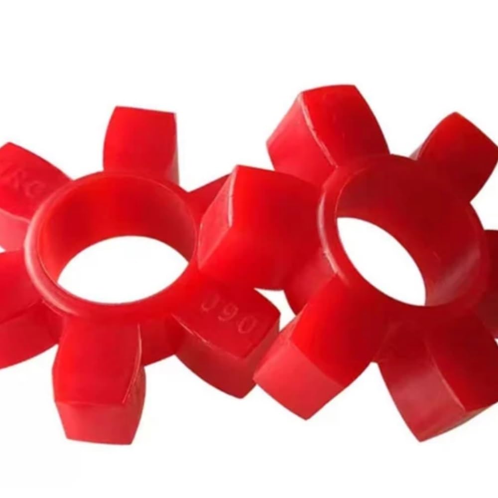 Espaciador de acoplador flexible 4 piezas de inserto acoplamiento flexible HRC130 HRC150 HRC180 HRC230 HRC280, amortiguadores junta poliuretano caucho(Red,150)