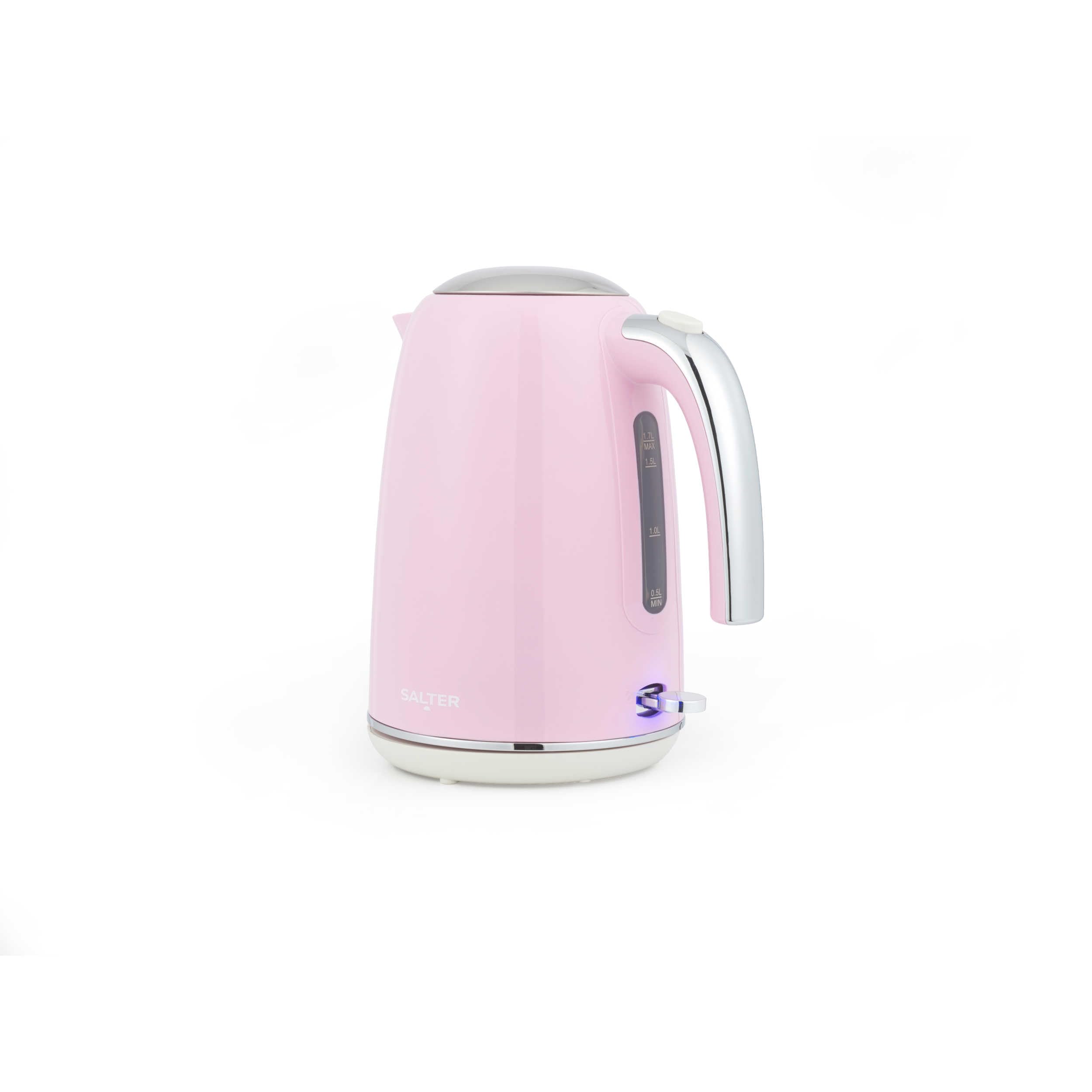 Salter Retro Wasserkocher elektrisch 1,7 l, Rosa, 2200 W