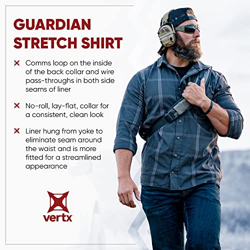 Vertx Men's Guardian, Long Sleeve Stretch with Pockets, Concealed Carry Outdoor Work Shirts, Tactical Operations Gear4