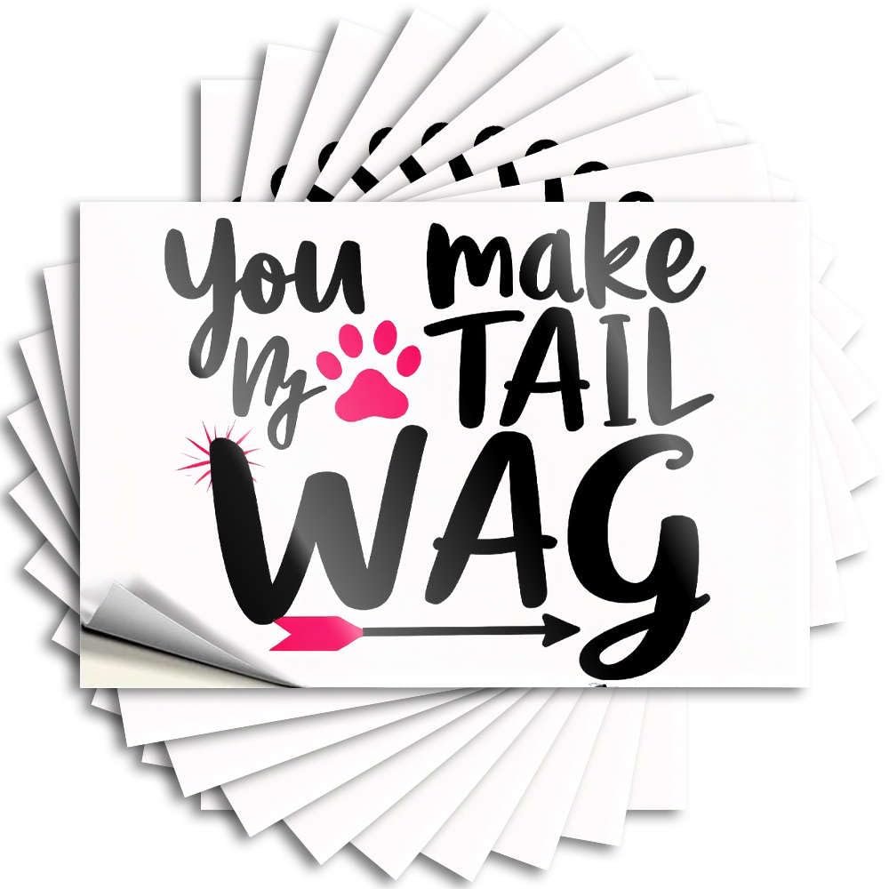 Quote Restroom Decor Waterproof Vinyl Sticker | You Make My Tail Wag. Southern Window for Sand DIY Projects(12X18CM)