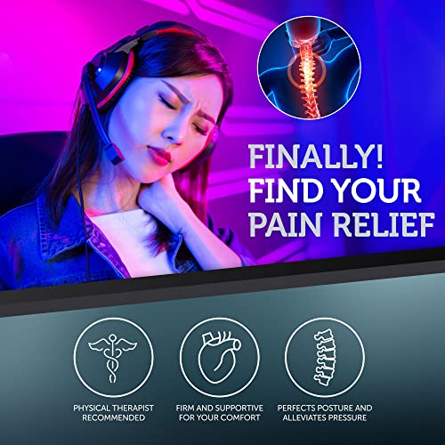 Desk Jockey Gaming Chair Head Pillow - Clinical Grade Memory Foam Gaming Chair Neck Pillow - Fully Adjustable Neck Support For Comfortable And Smooth Gaming Expereince #TOP3