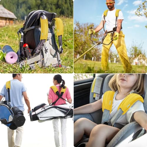 Image of ZINZ 2-Pack Universal Shoulder Pad with Ultra Thick Cushion for Bag Luggage Bag Crossbody, Plus Long & Anti-Slip & Breathable,Yellow