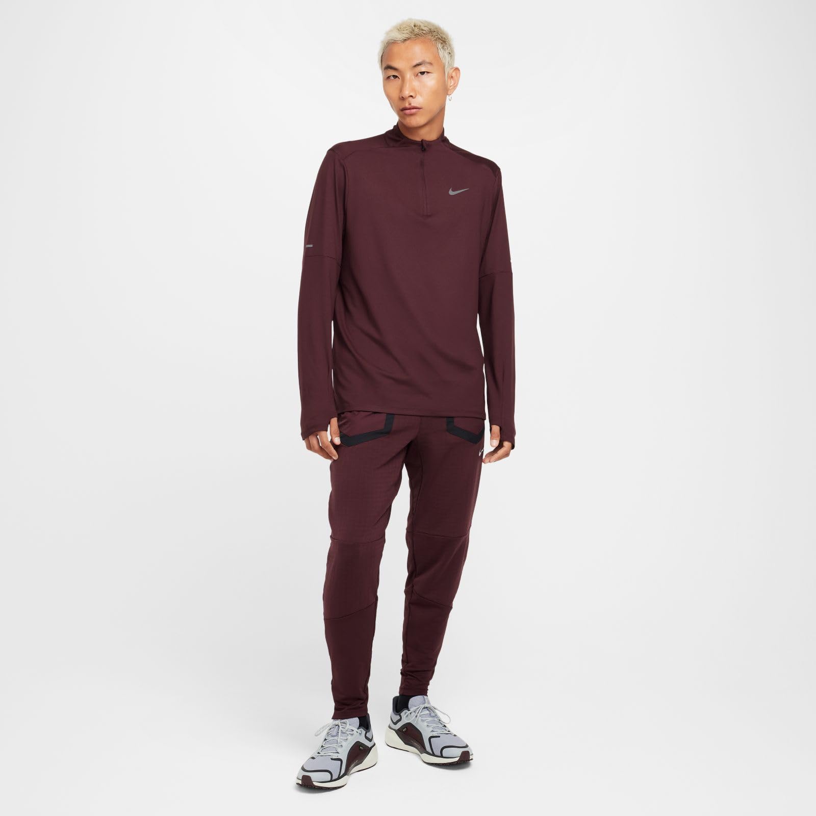 NIKE Górna część biegowa Mężczyźni Nike Dri-fit-laufoberteil Mit Halbreißverschluss Für Herren