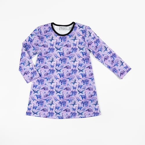 The Picket Fence Girls Dinosaur Dress Toddler, Sensory Friendly Kids Dresses for Girls, Play Clothing for School3