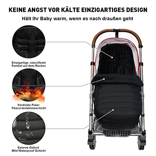 Abnaok Fußsack Kinderwagen, Universal Fusssack Winter Baby Kinderwagen Warm Halten, Wintersack Kinderwagen Buggy Fußsack Winddicht und Atmungsaktiv