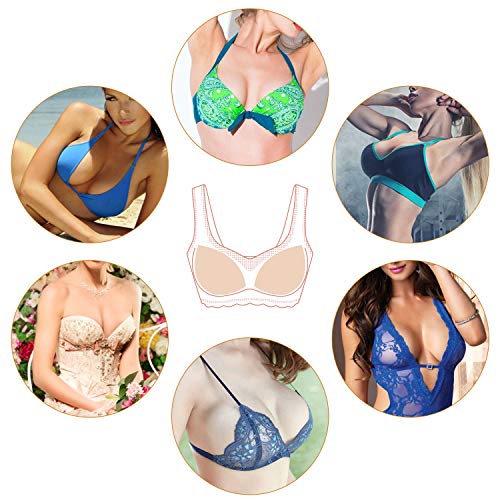 Topbine Bra Pads Inserts (3 Beige Heart M) #TOP6