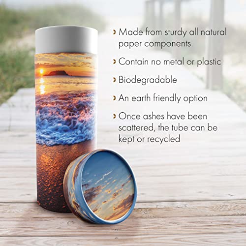 Image of Hawaiian Sunset Scattering Urn Eco Friendly Adult - Bisodegradable & Cremation Urn for Adult Ashes - Scattering Tube