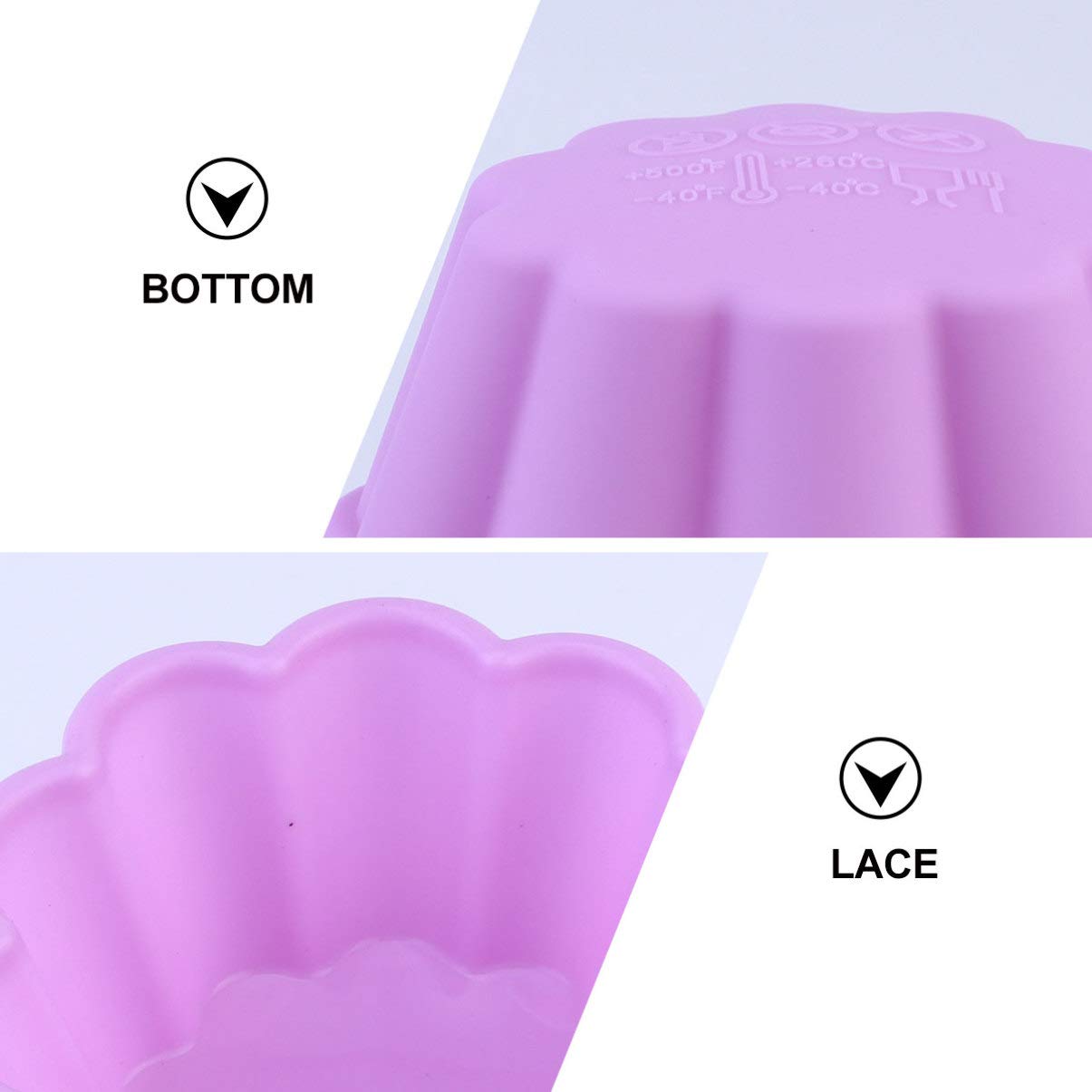 10 Pcs Silicone Cuisson Tasse Muffin Doublure Oeuf Tarte Moule Réutilisable Cupcake Moule Gâteau Fleur Oeuf Tarte Moule De Cuisson Fournitures De Couleurs Aléatoires Moules