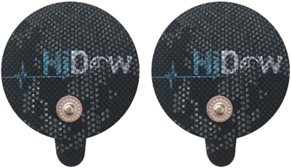 HiDow Tens Unit Replacement Stim Pads Large Round Electrodes | Premium Quality Large Electrode Pads Competable with Hi-Dow | IQ Massager | Healthmateforever TENS Units
