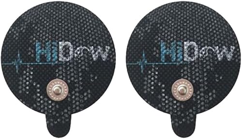 HiDow Tens - Almohadillas rígidas de repuesto para unidades de electrodos redondos grandes, almohadillas de electrodos grandes de alta calidad
