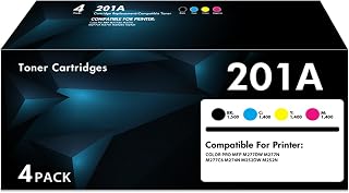 201A M277dw M252dw Toner for HP 201A 201X Toner Cartridges 4-Pack with Chip