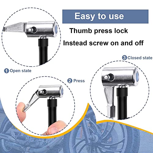 Image of 2Pcs Air Inflator Hose Adapter Convert Twist On to Lock On Connection