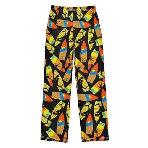 Surf and Shark Boys Long Pants Soft Trousers Elastic Waist Kids Lounge Bottoms with Pockets S-XL