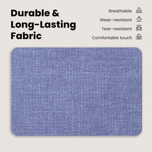 Sofás con almacenamiento de diseño minimalista azul con cojines de espuma cómodos 5