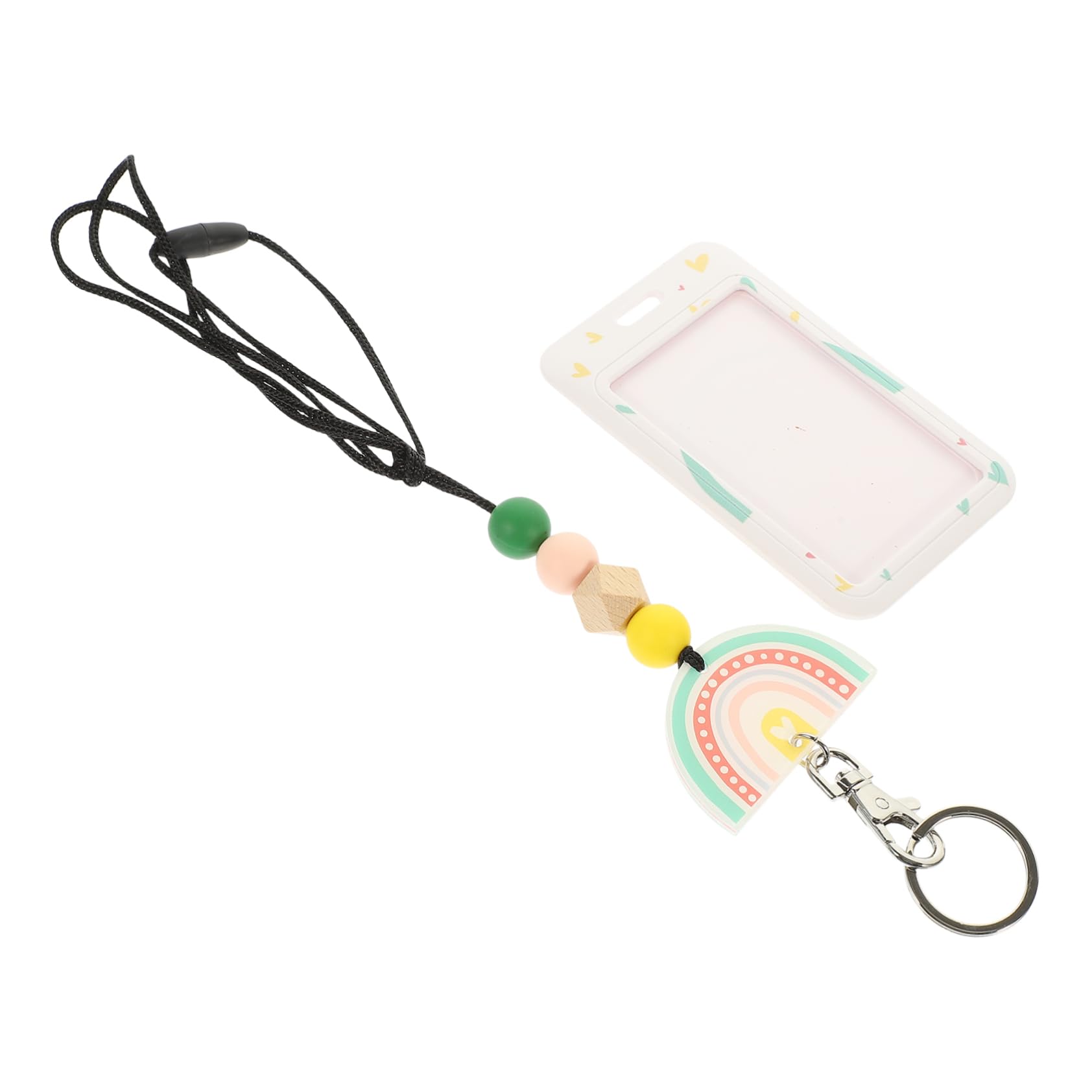 jojofuny 4 Set Badge con Laccetto Id in Silicone e Zinco Custodia Protettiva Scorrevole per Personale Studenti e Medici Leggero e Compatto