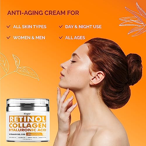 Retinol Cream For Face With Collagen And Hyaluronic Acid - Night And Day Anti Aging Face Moisturizer For Women - Helps With Fine Lines, Dry Skin, Wrinkles - For All Skin Types - American Quality. (1.7 Floz (Pack Of 1) - Retinol) #TOP5