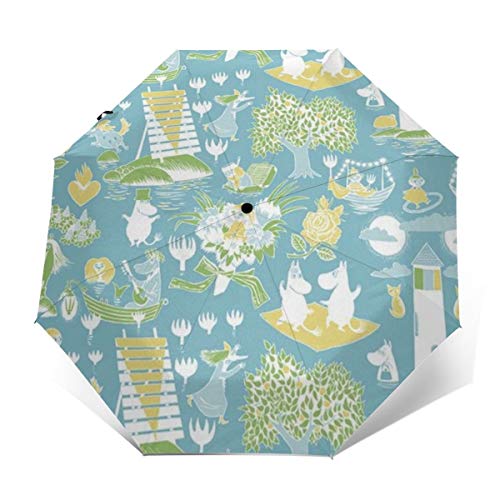 自動折り傘 Moomin  ワンタッチ  晴雨兼用 日傘 超撥水 