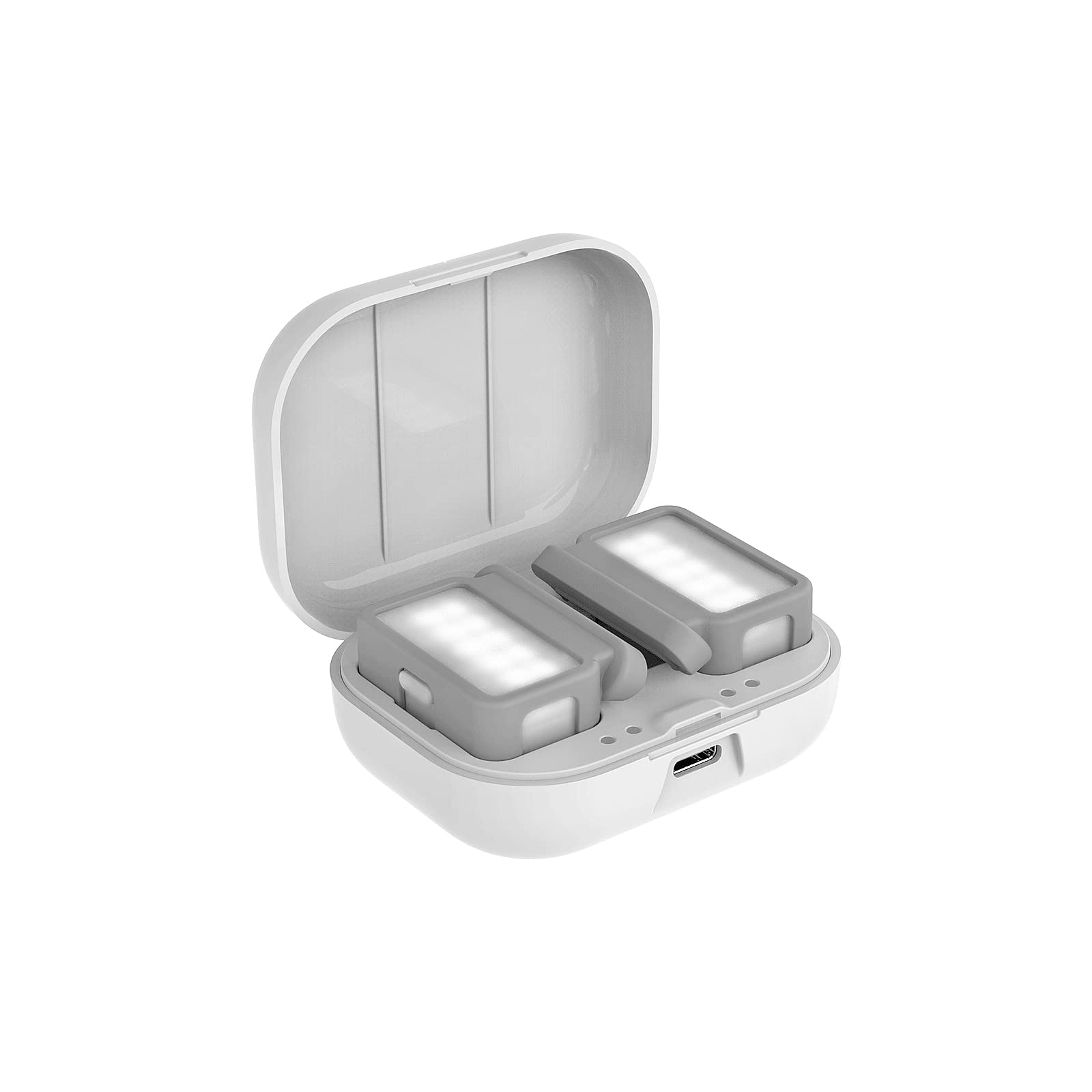 MAKINGTEC Two-Way LED Video Light with Charging Case Vlogging Lighting Accessories Compatible with DJI OM 5/4 / 4 SE Smartphone Gimbal Stabilizer