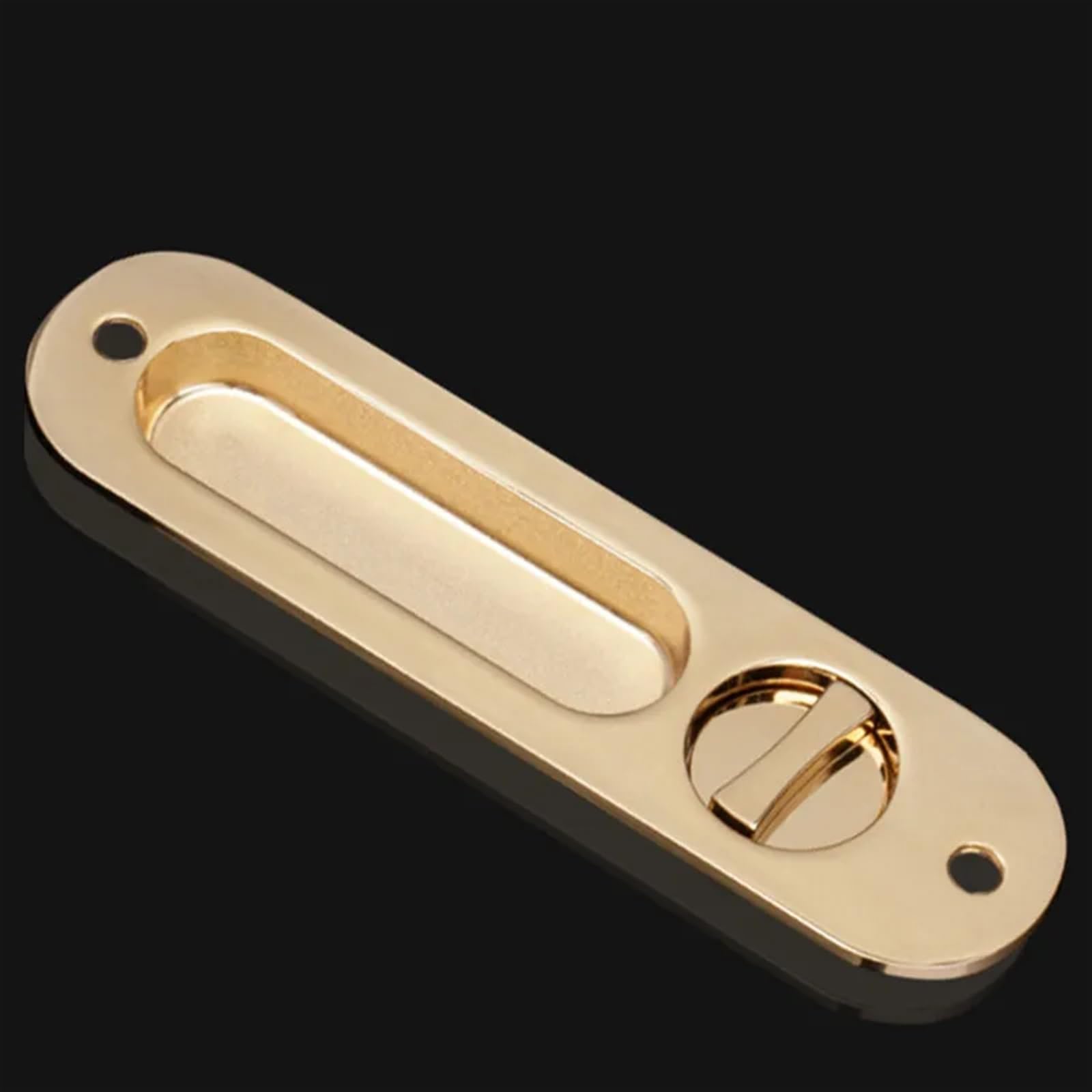 Serrure de porte coulissante ronde or pour panneau en bois de 35 à 45 mm