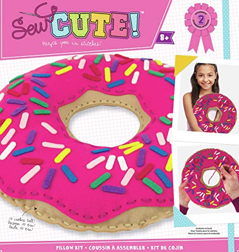 Colorbok Sew Cute Felt Pillow Donut, Multicolor