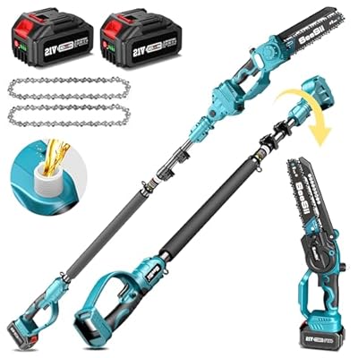 Seesii 2 in 1 Cordless 8 inch Pole Saw Mini Ch...