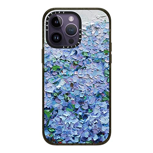 Coque iPhone 14 Pro Max CASETiFY Impact Hortensias avec protection MagSafe