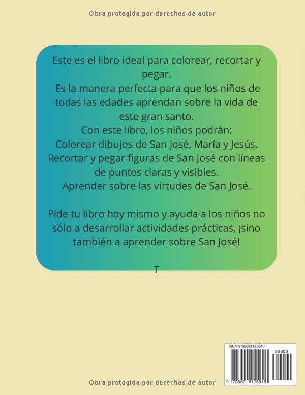 Vista 2 de COLOREAR RECORTAR Y PEGAR SAN JOSE LIBRO DE ACTIVIDADES TODAS LAS EDADES IMPRESION GRANDE (LIVING BETTER) (Spanish Edition)