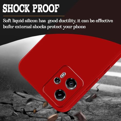Image of Back Cover for Motorola Moto G13 4G / G23 4G | Full Camera Protection | Premium Liquid Silicon Case | Flexible Bumper Case for Motorola Moto G13 4G / G23 4G (Red)