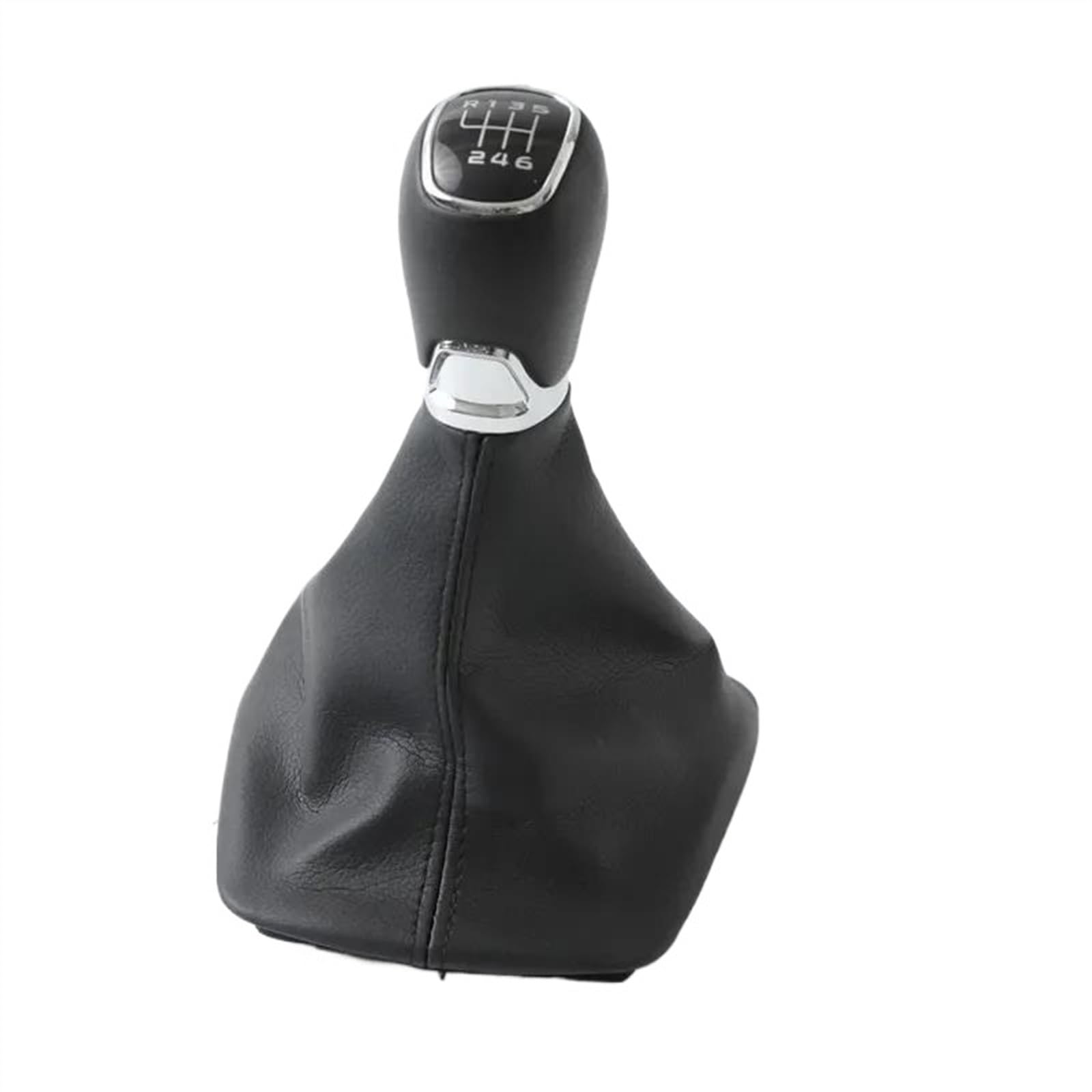 LTQSIV for Skoda for Octavia A7 Mk3 2014 2015 2016 2017 5 6 Speed Leather Car Gear Shift Knob Giator Boot Cover Lever Stick Handball(Leather 6 Speed)