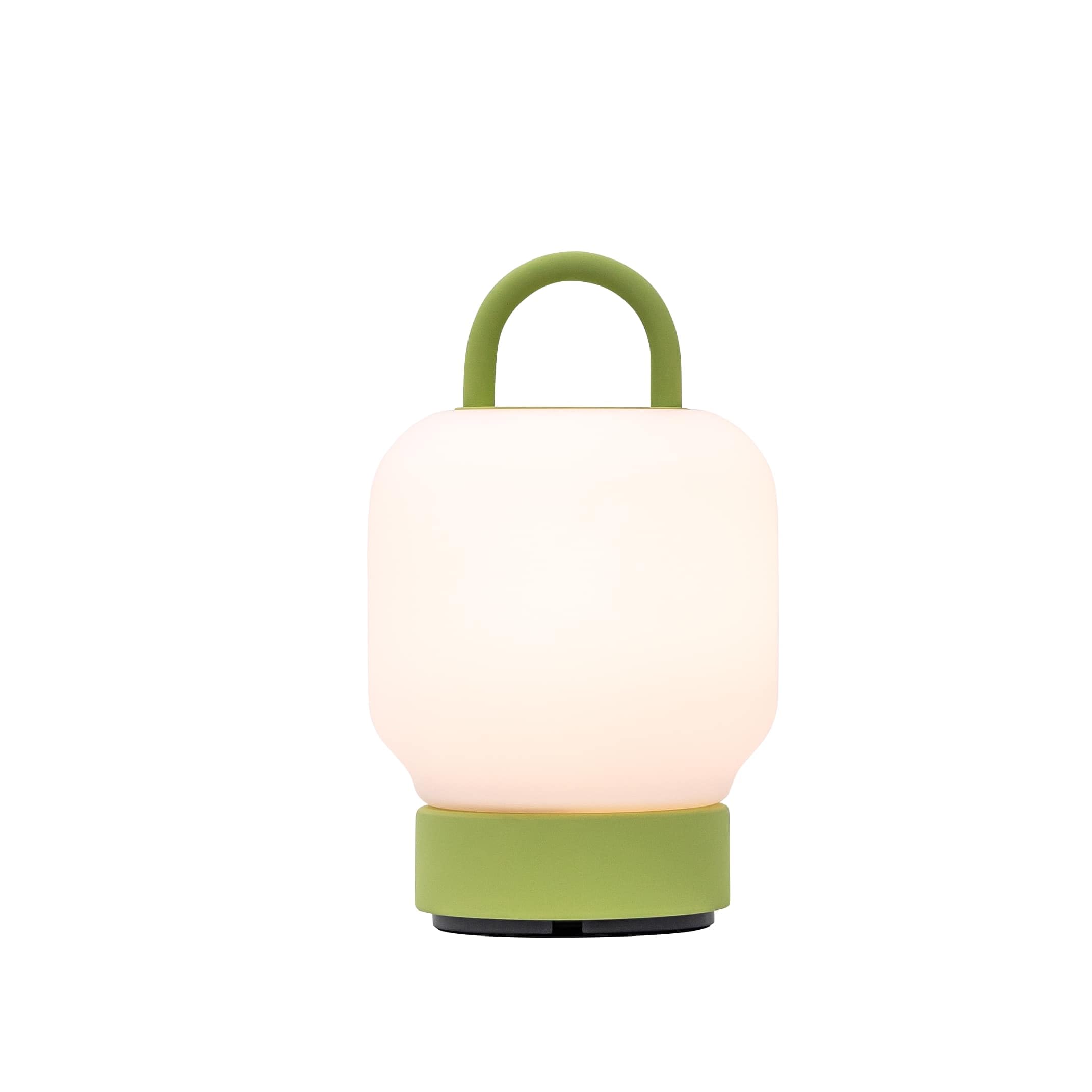 Kooduu - Loome Portable Table Lamp - Dimmable and Rechargeable via USB - Opal Glass, Moss - Image 4