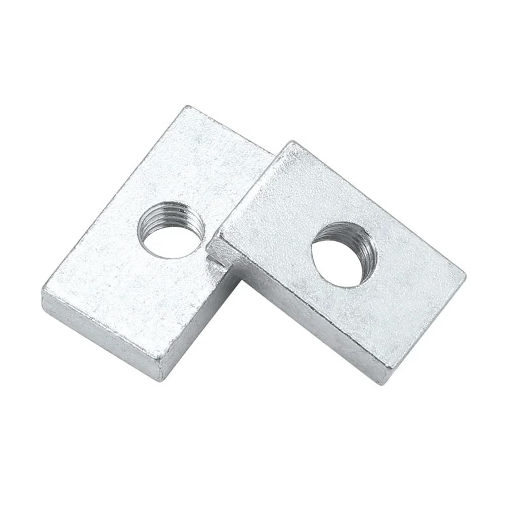 Tuercas cuadradas Delgadas de Acero al Carbono galvanizado, Bloque Deslizante para Perfil de Aluminio, M3, M4, M5, M6 y M8, 2 a 50 Unidades(M8x17x30x6mm-2pcs)