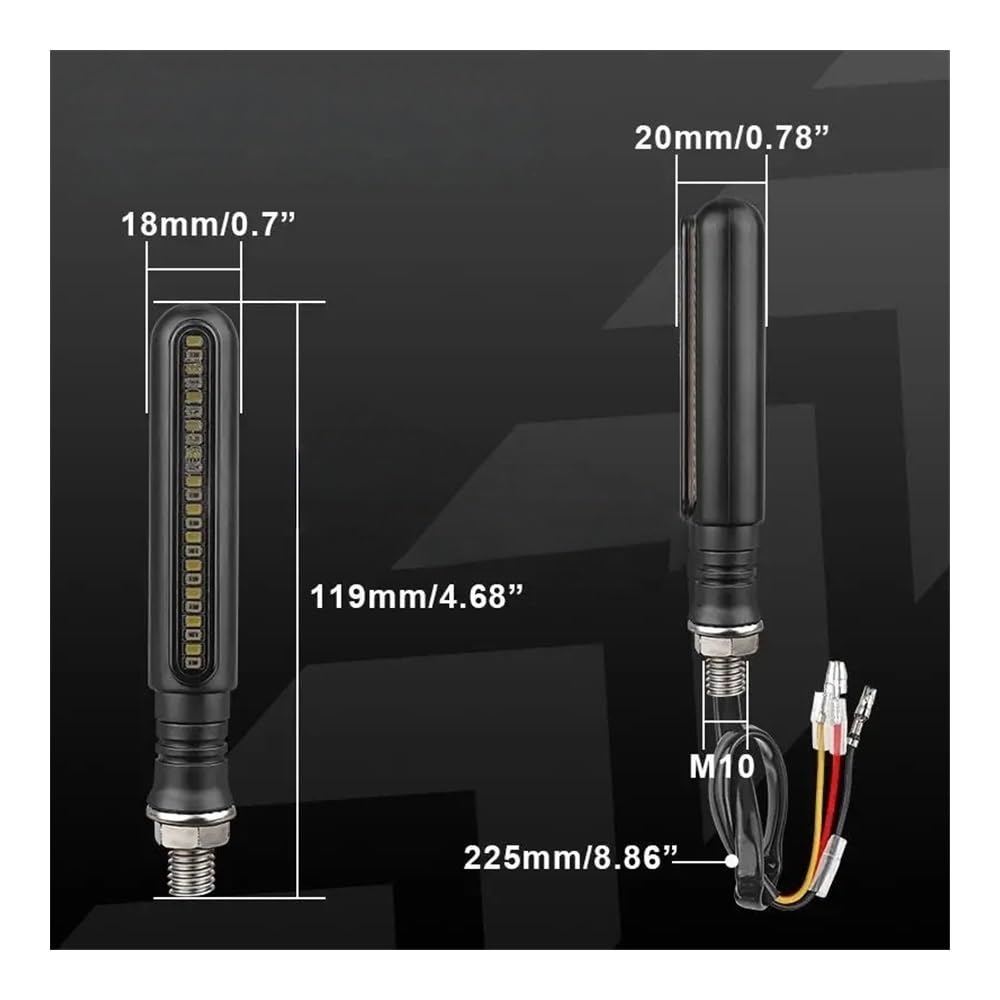 Fanale Posteriore Moto Stop Luce Indicatori Di Direzione A LED Per Moto Indicatori Di Direzione Luci Di Stop Posteriori Luci Di Segnalazione Sequenziali Lampada DRL Per Moto 12V