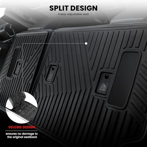 Image of LASFIT Cargo Mat for Toyota 4Runner 2025-2026 (Only Fit 5-Seats & Gas) | All Weather Custom Fit Anti-Slip Pet Friendly Easy Clean TPE Trunk & Backrest Mats for 6th Gen 4Runner, Black