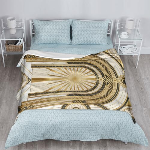 Couverture arche en peluche dorée 127x152 cm pour canapé et lit - 6