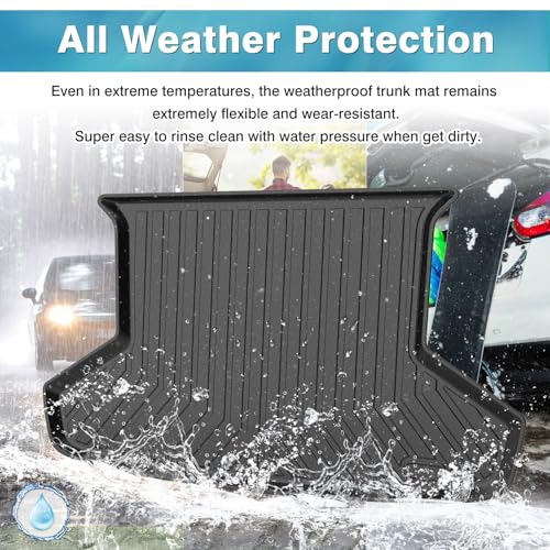 Image of Mixsuper Custom Fit Cargo Liner for 2012-2017 Toyota Prius V, All Weather Rear Cargo Mat Trunk Liners Tray Black