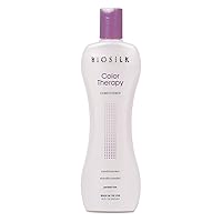 Vista 1 de Biosilk Acondicionador de terapia de color, repone la humedad mientras protege el color, mejora la vitalidad y el brillo, sin sulfatos, parabenos ni