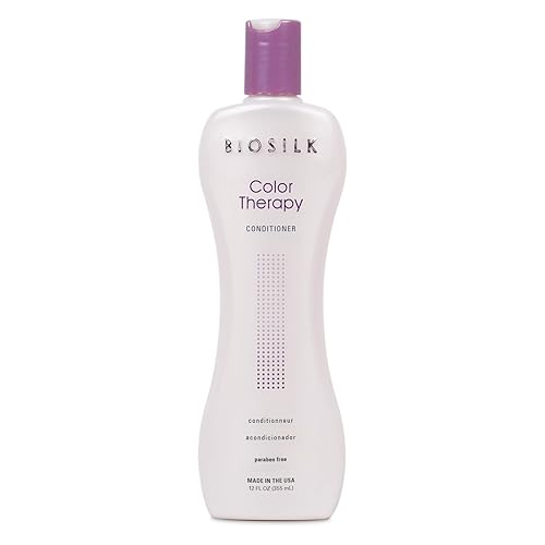 BioSilk Acondicionador de terapia de color, repone la humedad mientras protege el color, mejora la vitalidad y el brillo, sin sulfatos, parabenos ni