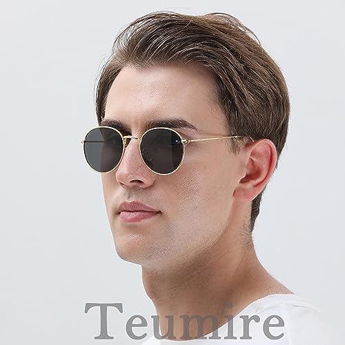 Small Round Polarized Sunglasses for Women Men Classic Retro Sun Glasses Circle Metal Frame Shades UV Protection2
